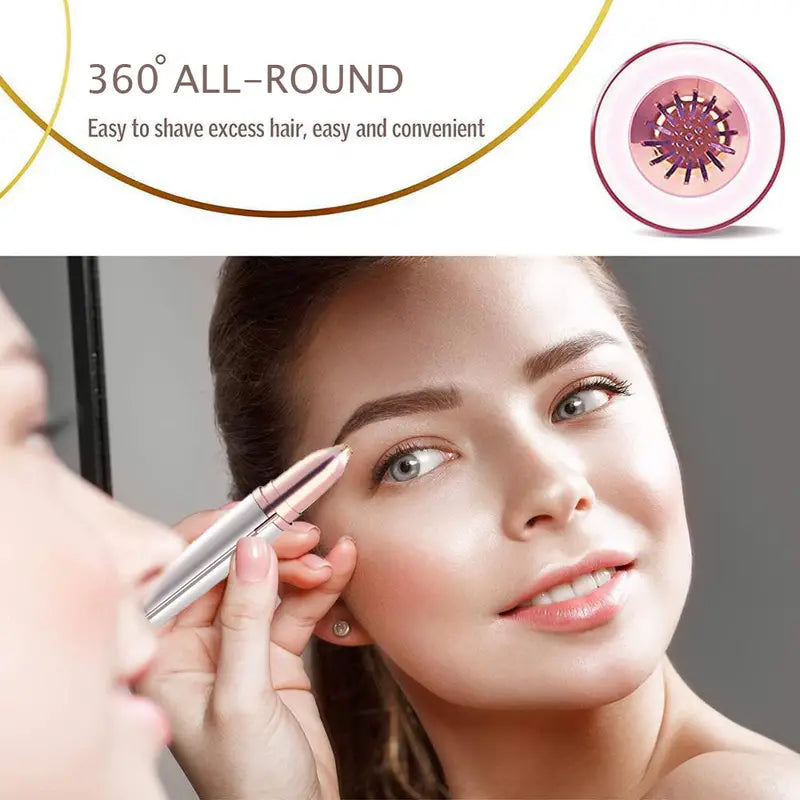 Portable Rechargeable Electric Eyebrow Trimmer for Women