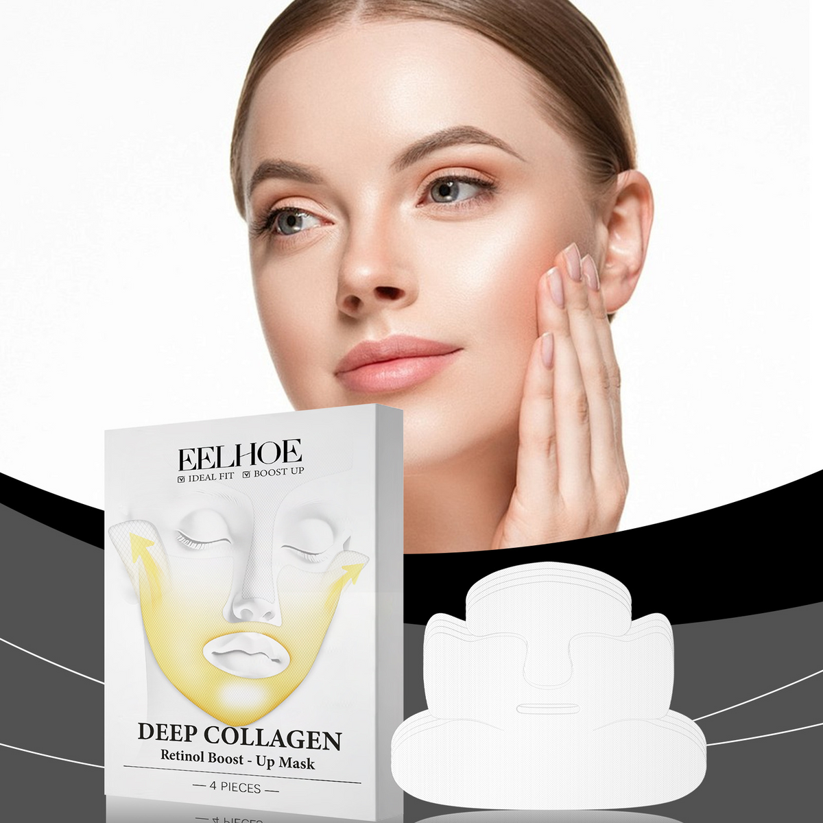 Collagen Glow Face Mask – Hydrating Skincare (4-Pack)