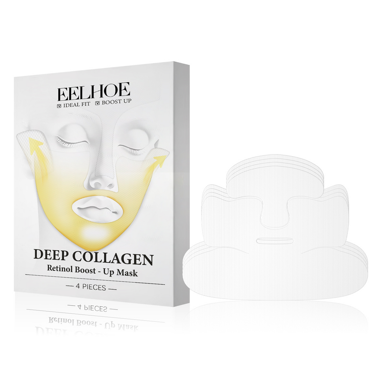 Collagen Glow Face Mask – Hydrating Skincare (4-Pack)